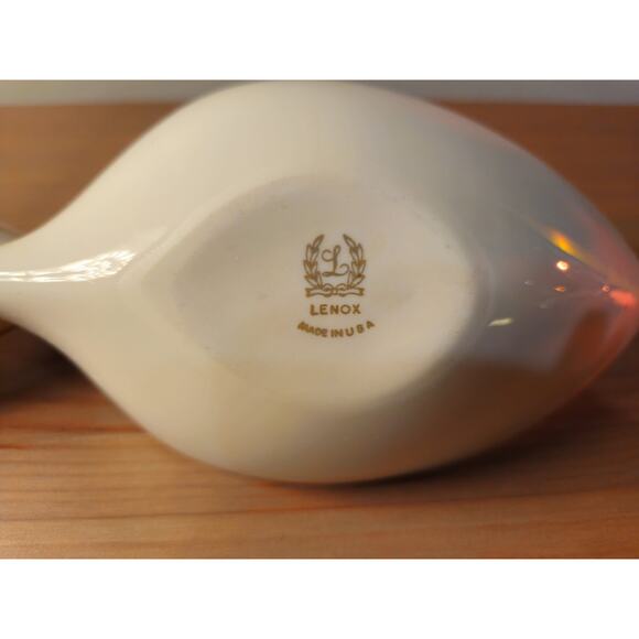 Vintage Lenox Made in USA Double Serving Bowl – Mid Century Porcelain - Picture 5 of 5